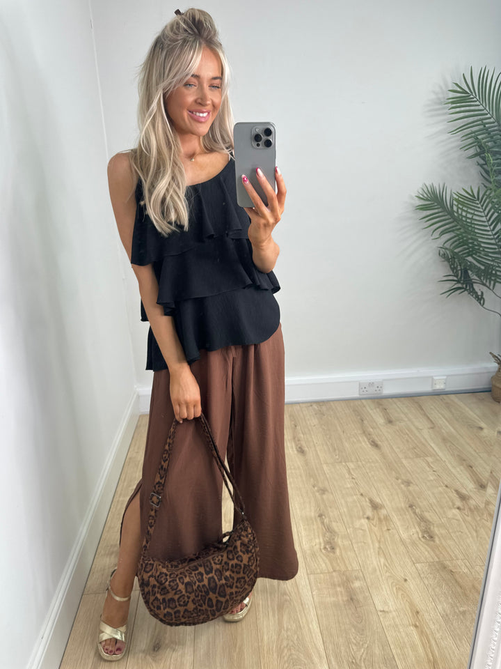 Ruffle Cami - Black