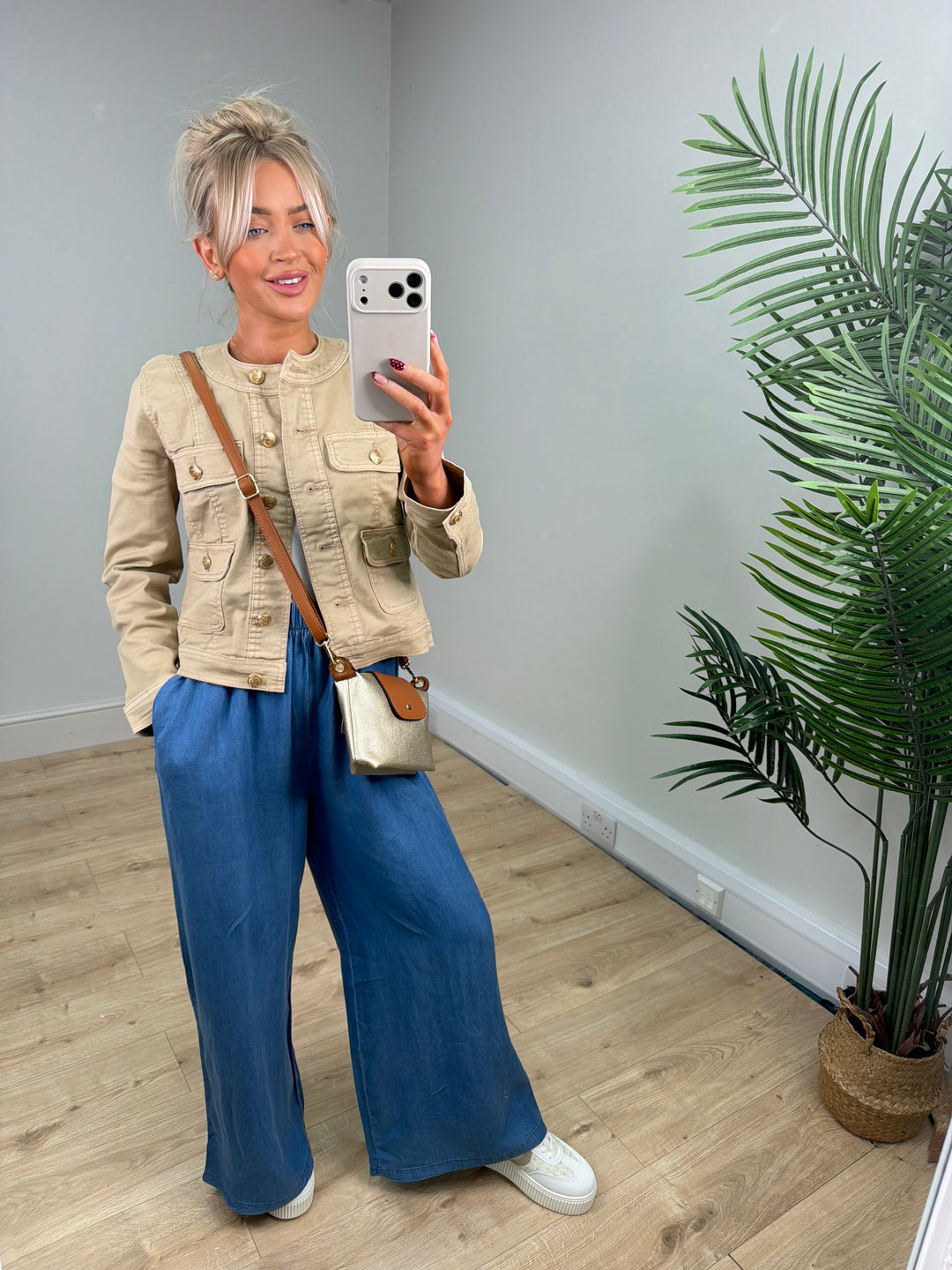 Monica Denim Jacket - Camel