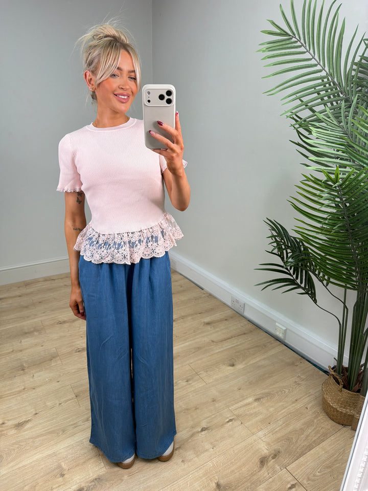 Violet Top - Baby Pink