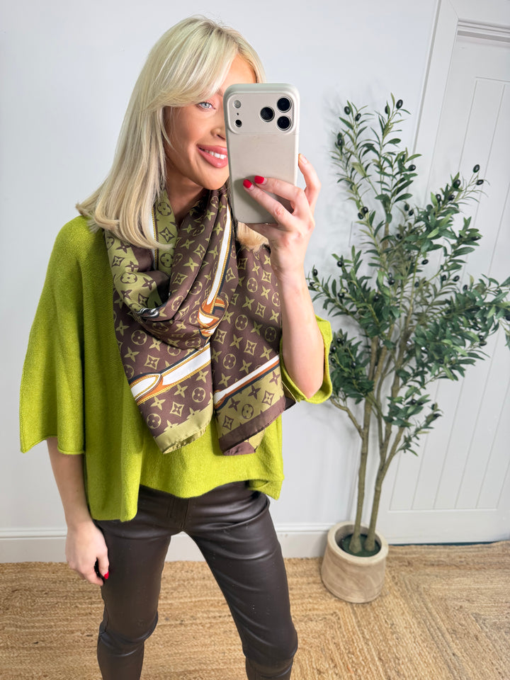 LV Silky Scarf - Khaki