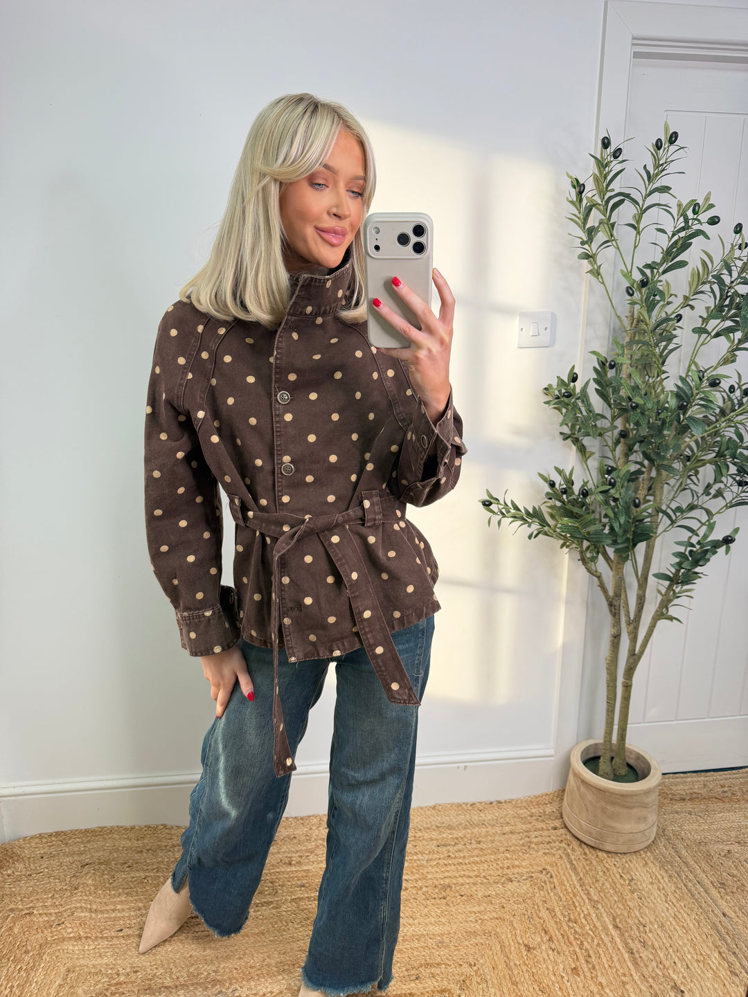 Penelope Polka Denim Jacket