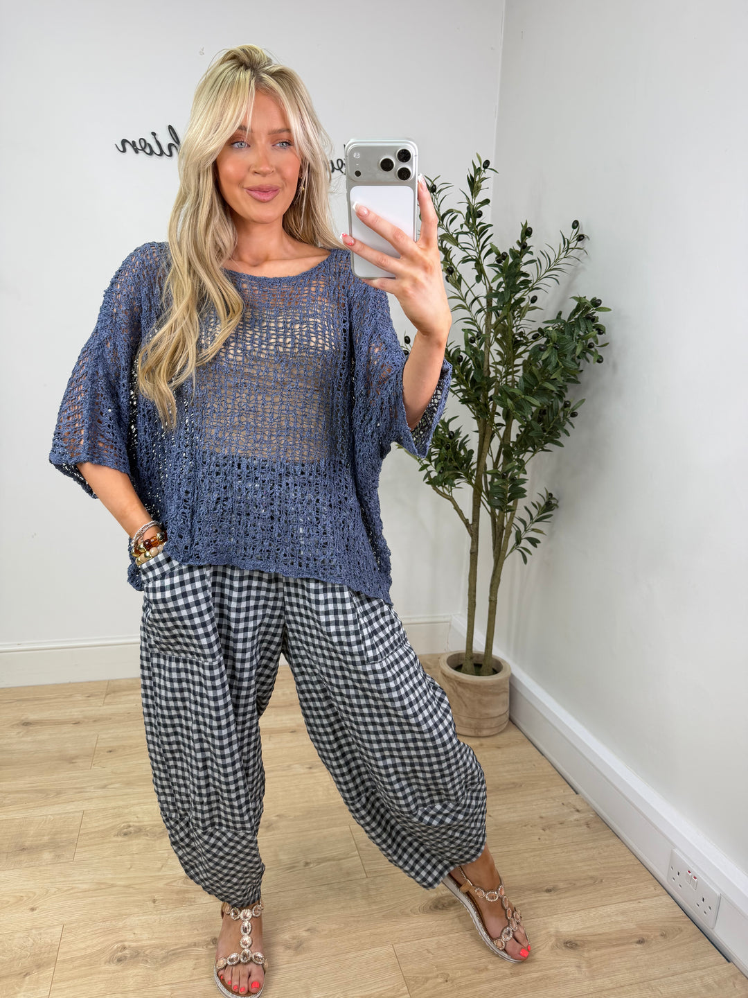 Poppy Popcorn Top - Denim