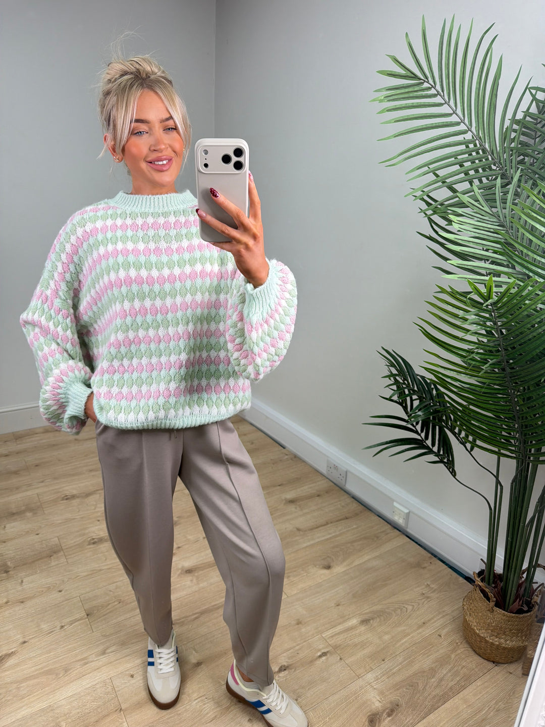 Confetti Knit - Mint & Pink