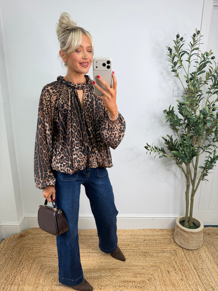 Jade Leopard Bubble Hem