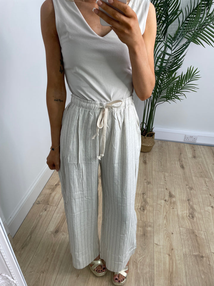 Greta Pinstripe Trousers