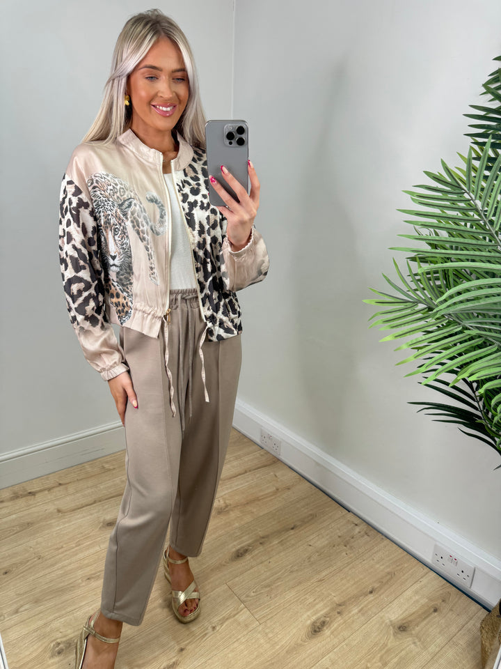 Tiger Bomber Jacket - Cream
