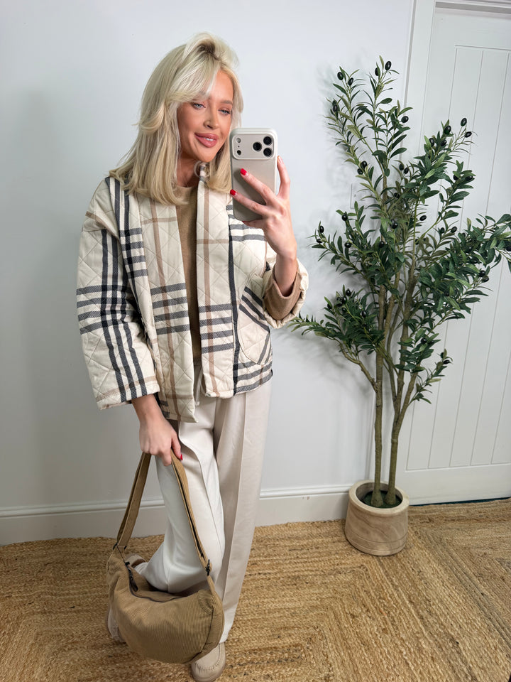 Burry Jacket - Cream & Beige
