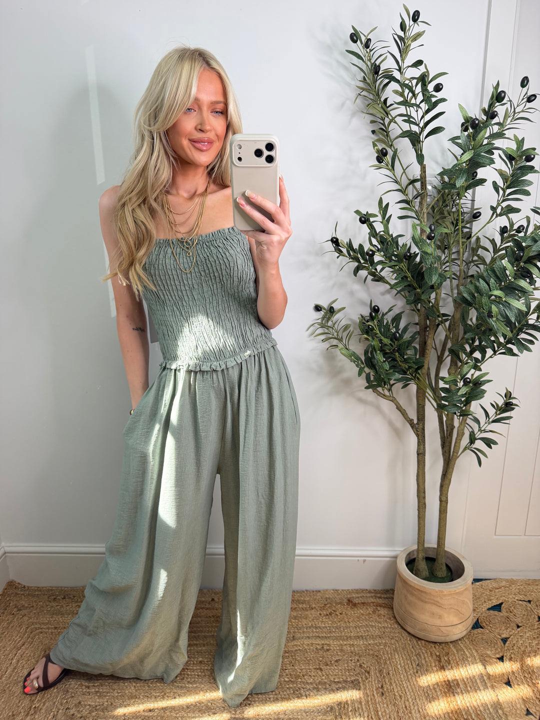 Pennie Jumpsuit - Khaki