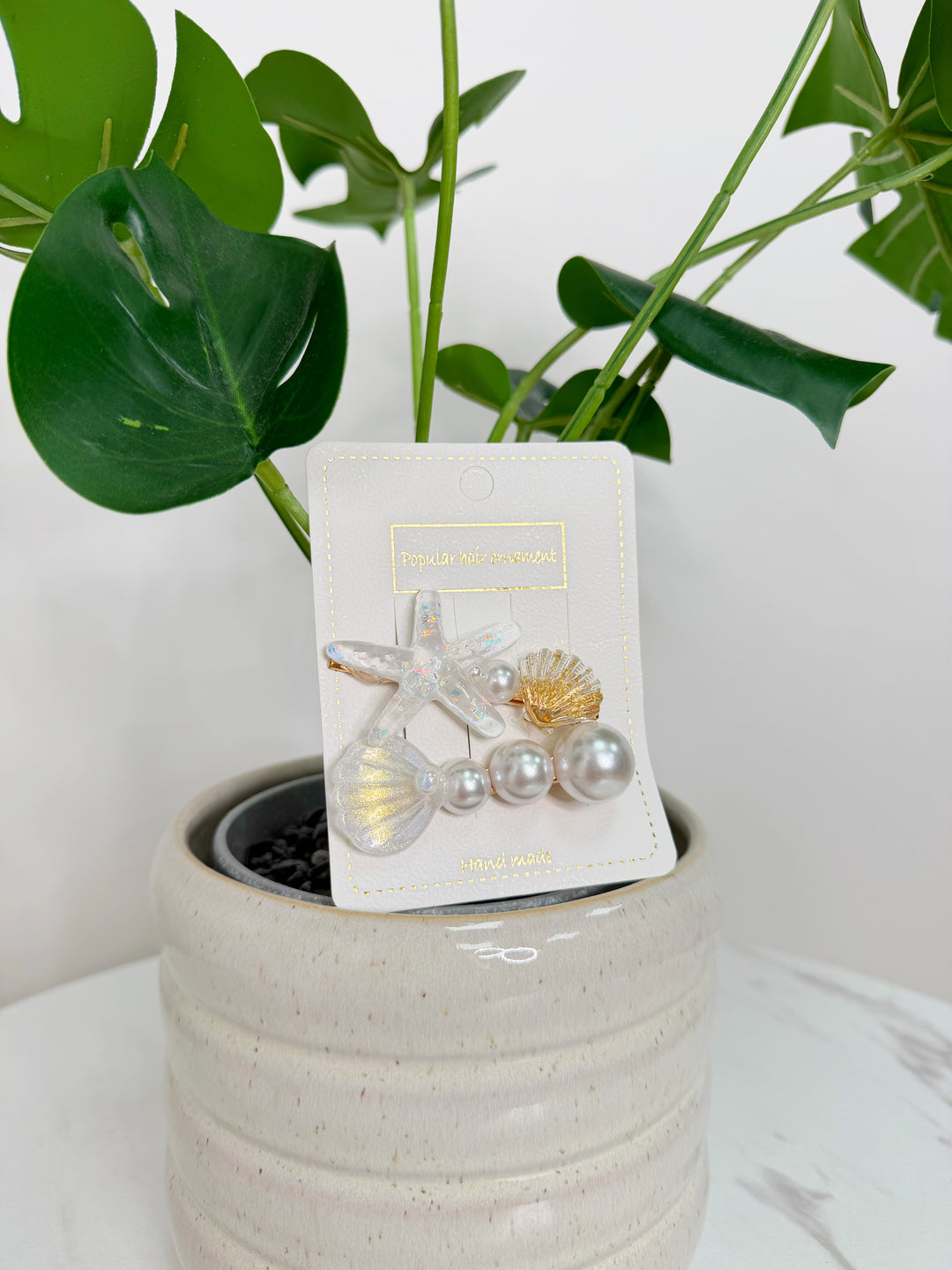 2 Piece Starfish & Shell Clips