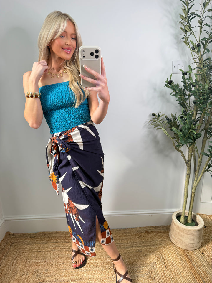 Barbados Beach Skirt - Navy