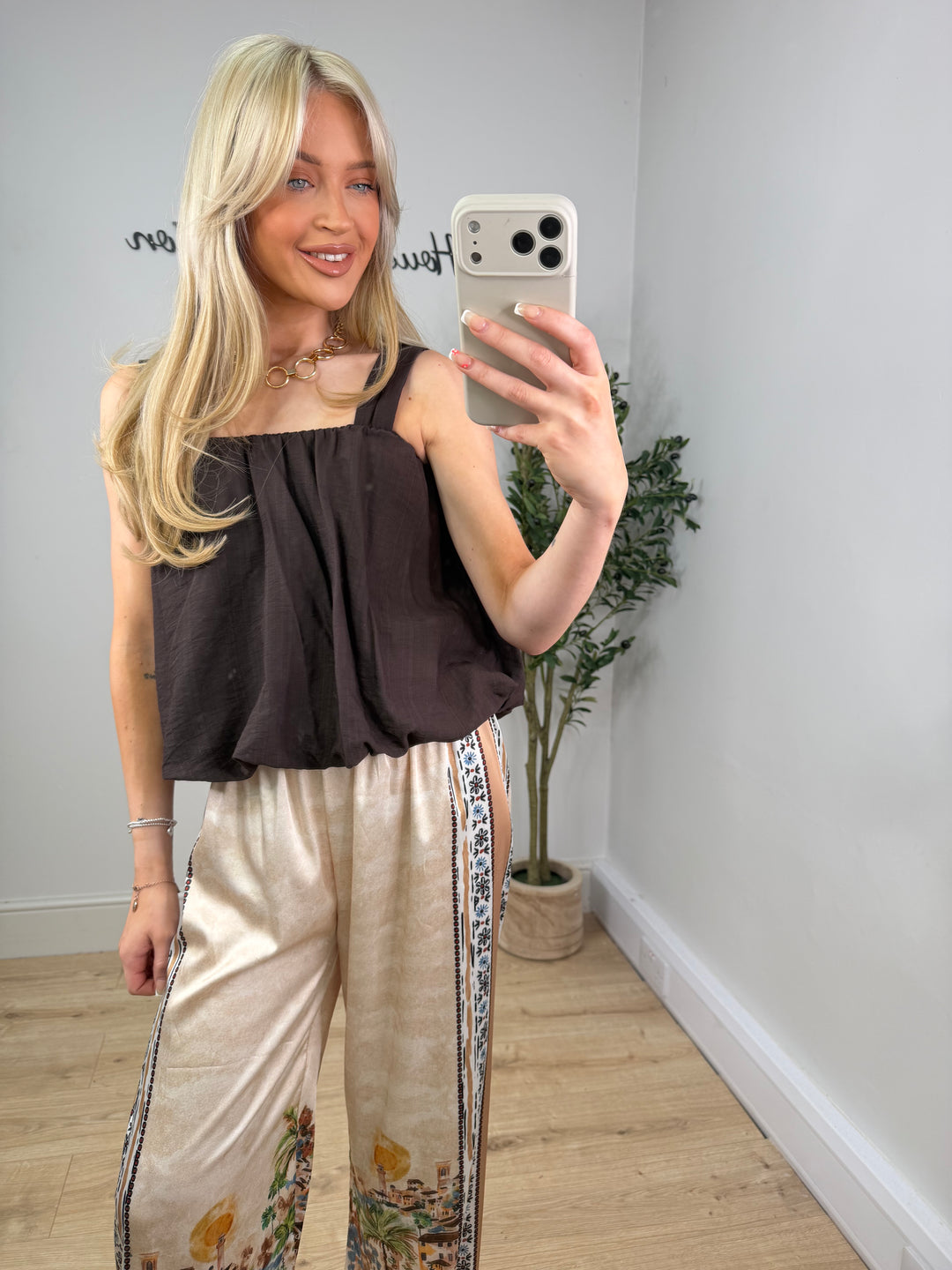 Adley Bubble Top - Chocolate