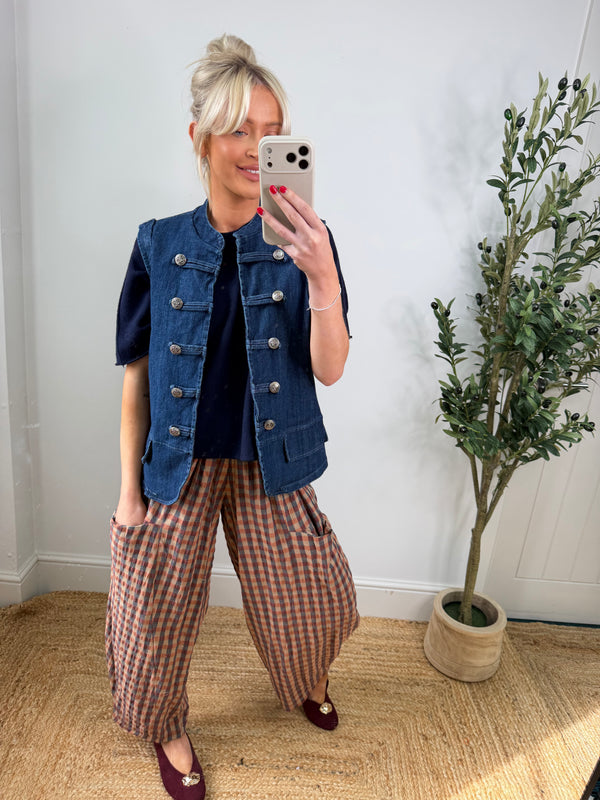 Laine Denim Military Gillet