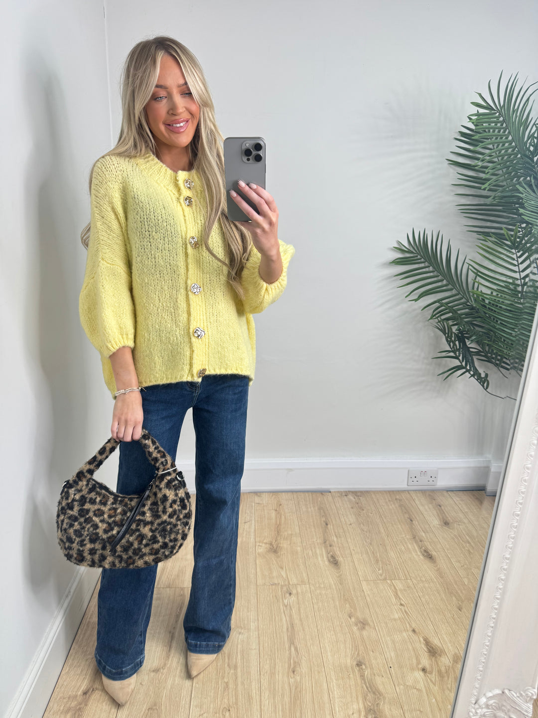 Ava Chunky Cardigan - Lemon