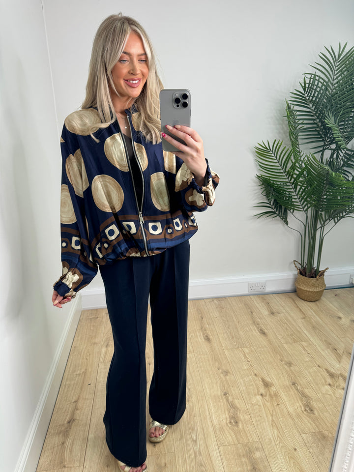 Polka Bomber - Navy