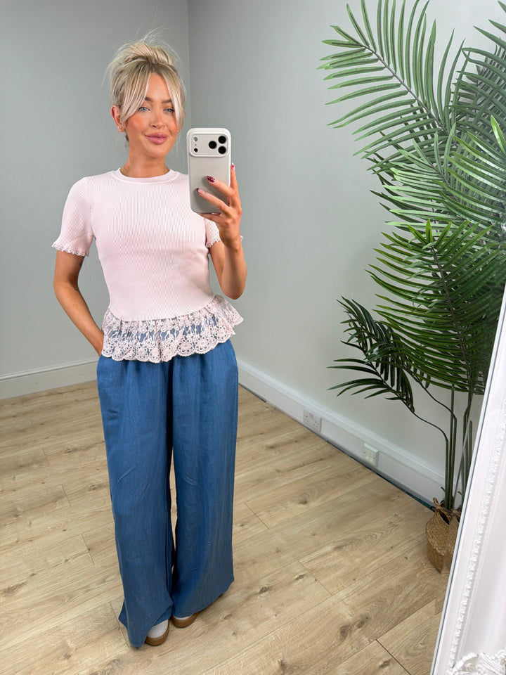 Violet Top - Baby Pink