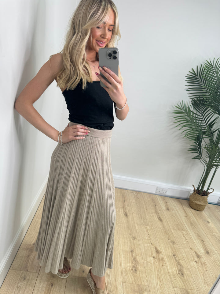 Nora Knitted Skirt - Mocha
