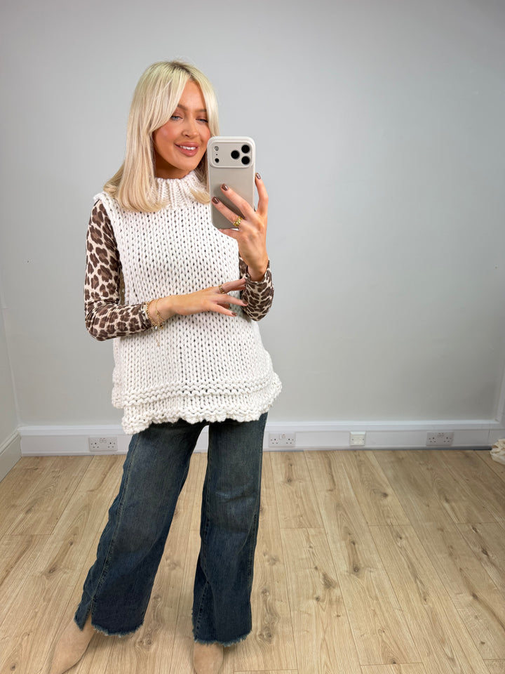 Hailey Chunky Sweater - Cream