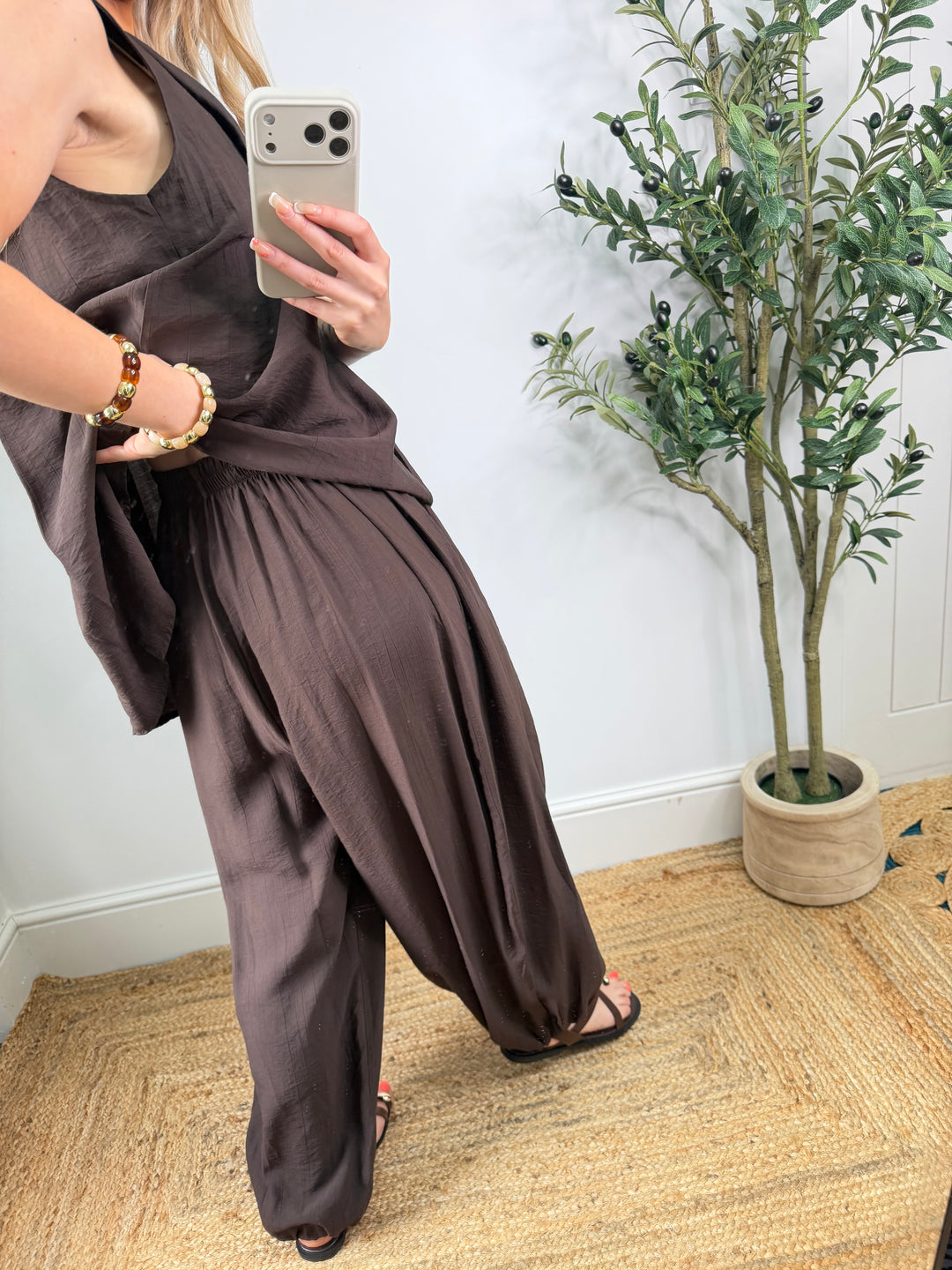Cindy Balloon Trousers - Chocolate
