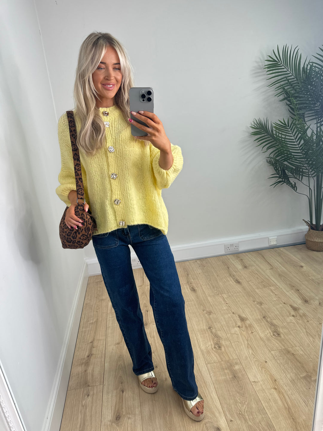 Ava Chunky Cardigan - Lemon