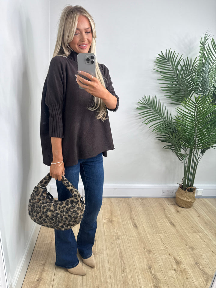 Melanie Ribbed Knit - Chocolate