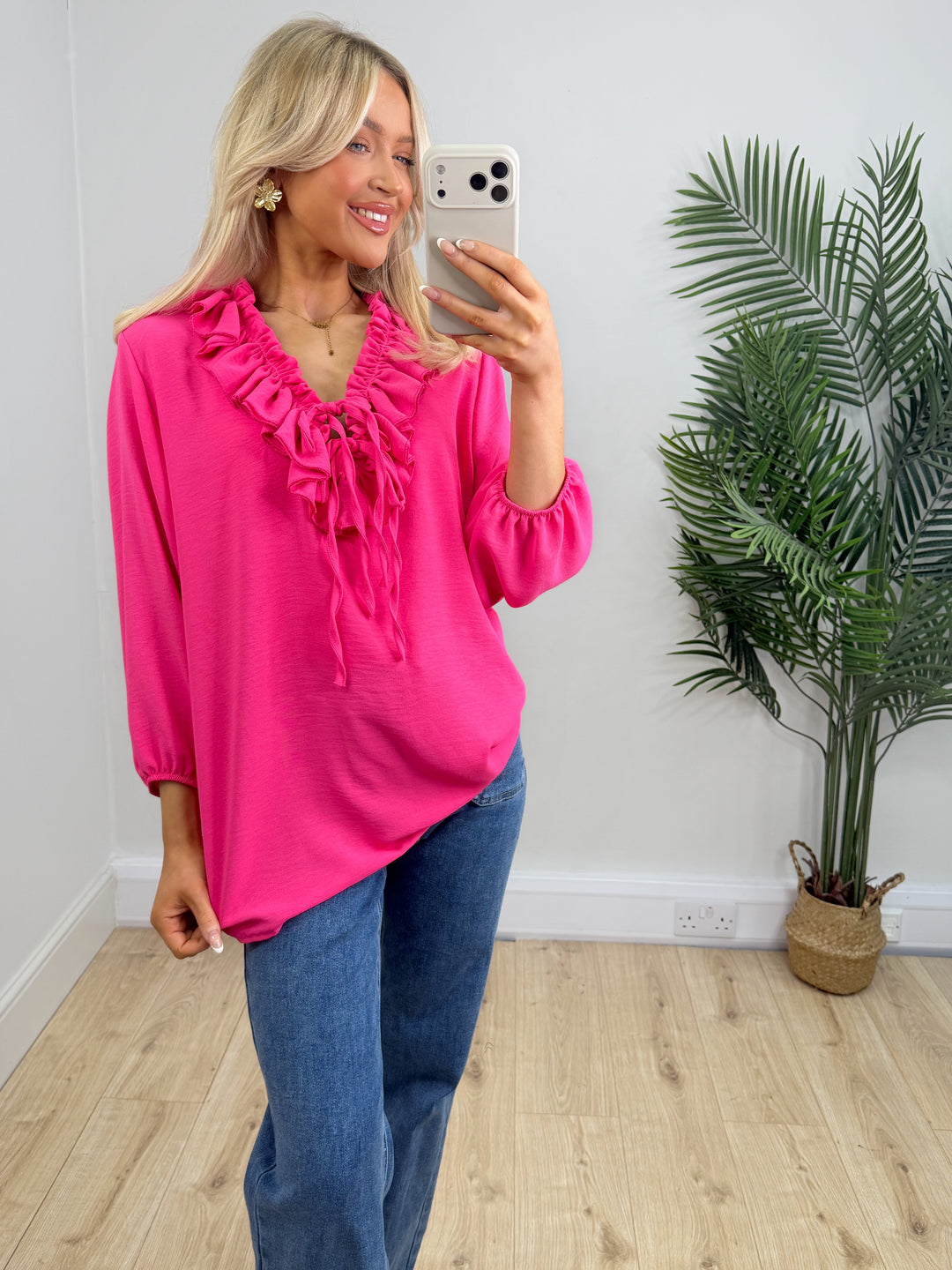 Jace Frill Top - Pink