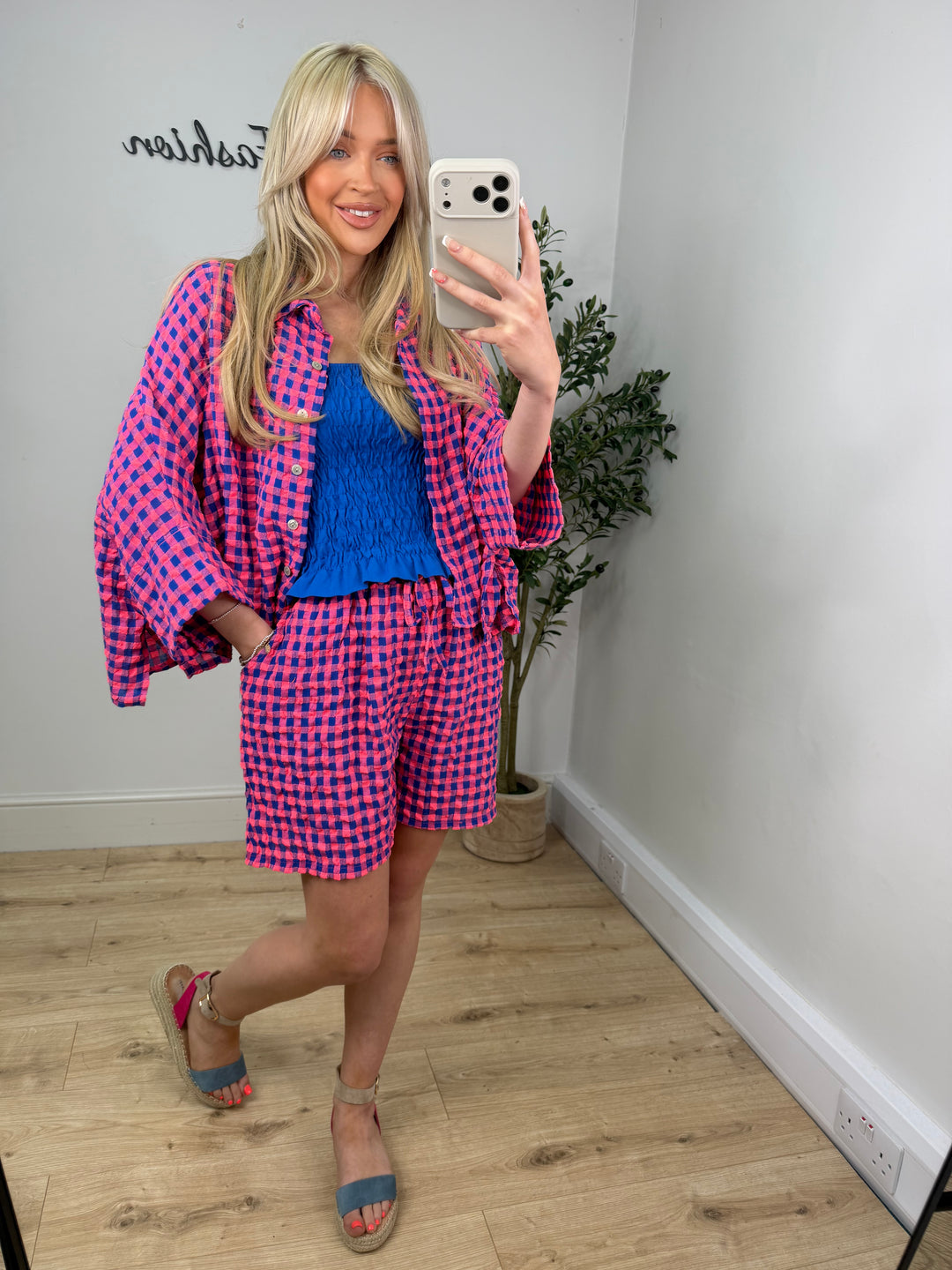 Candice Shorts - Pink & Blue