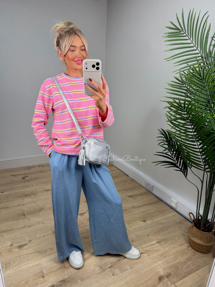 Briella Sweatshirt Tshirt - Pink