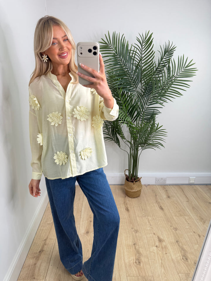 Flower Shirt - Lemon
