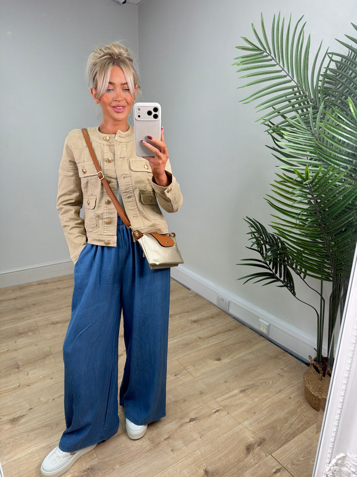 Monica Denim Jacket - Camel