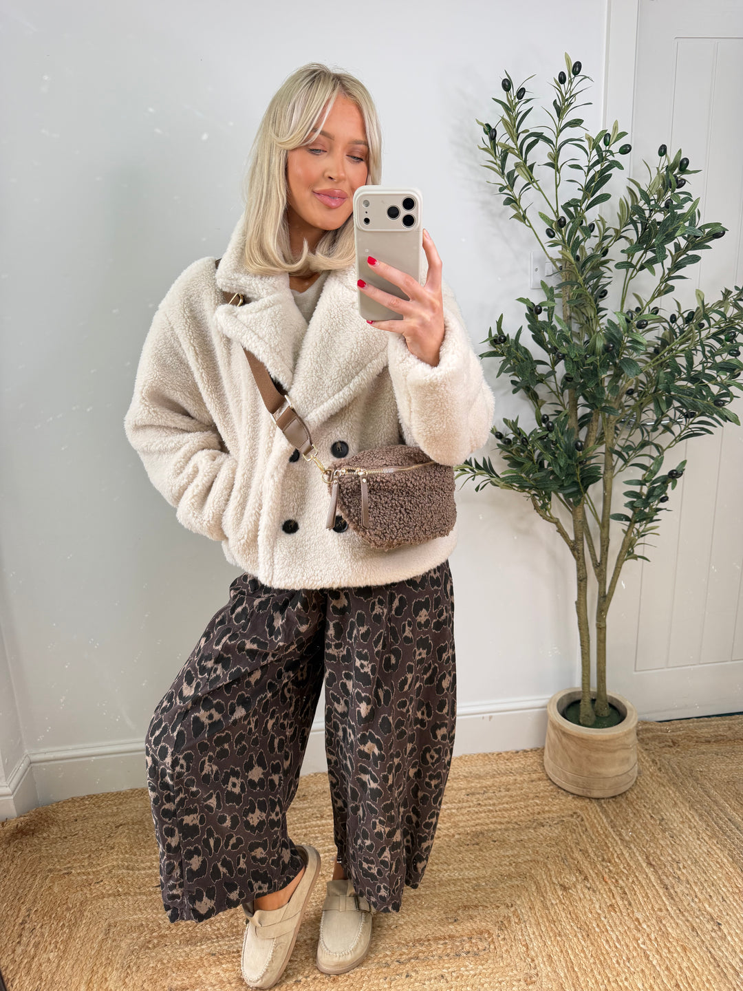 Ashton Teddy Coat - Cream