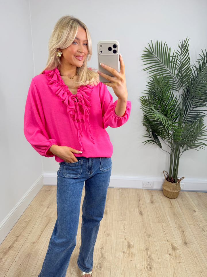 Jace Frill Top - Pink