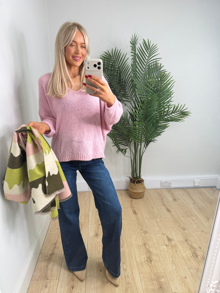 Daisy Plain Knit - Baby Pink