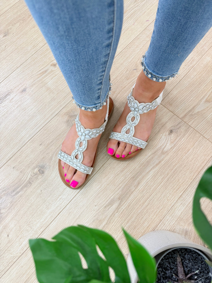 Sandie Sandals - White