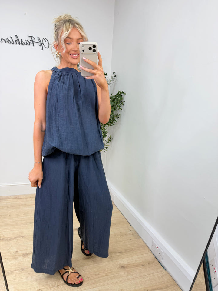 Pasha Trousers - Navy