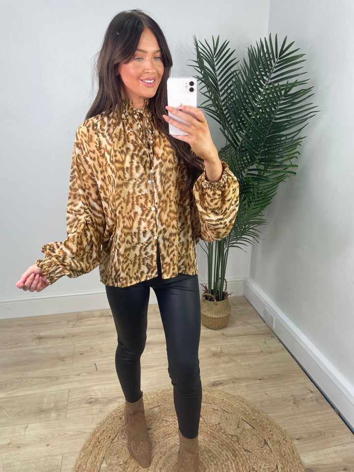 Louisa leopard Blouse