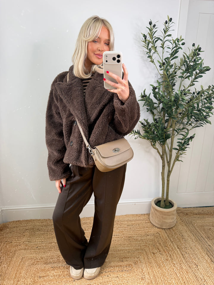 Ashton Teddy Coat - Chocolate