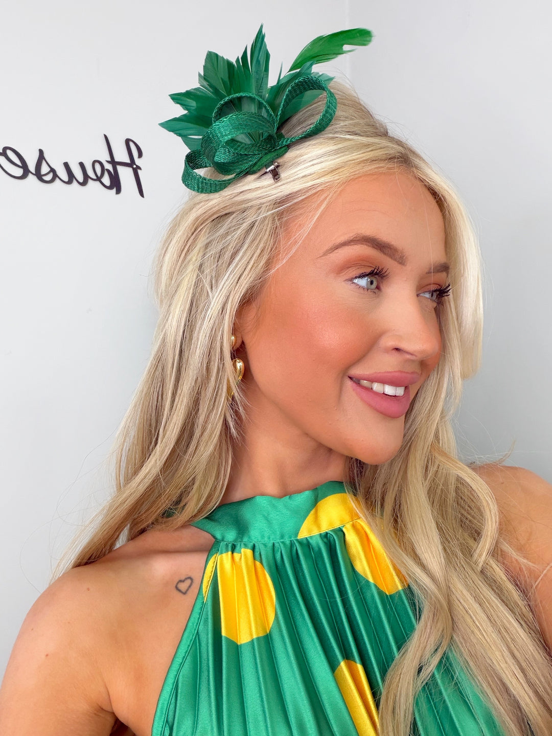 Feather Fascinator - Green