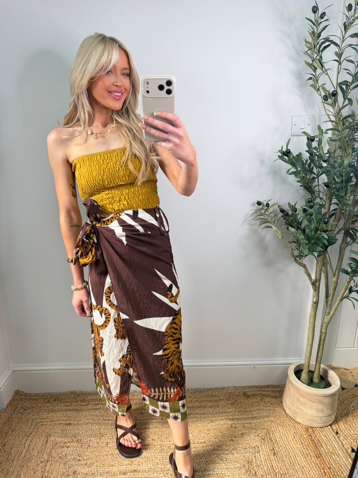 Barbados Beach Skirt - Chocolate