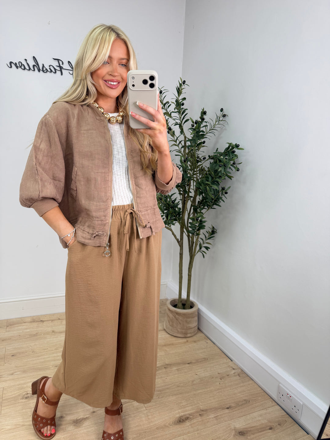 Plain Culottes - Tan