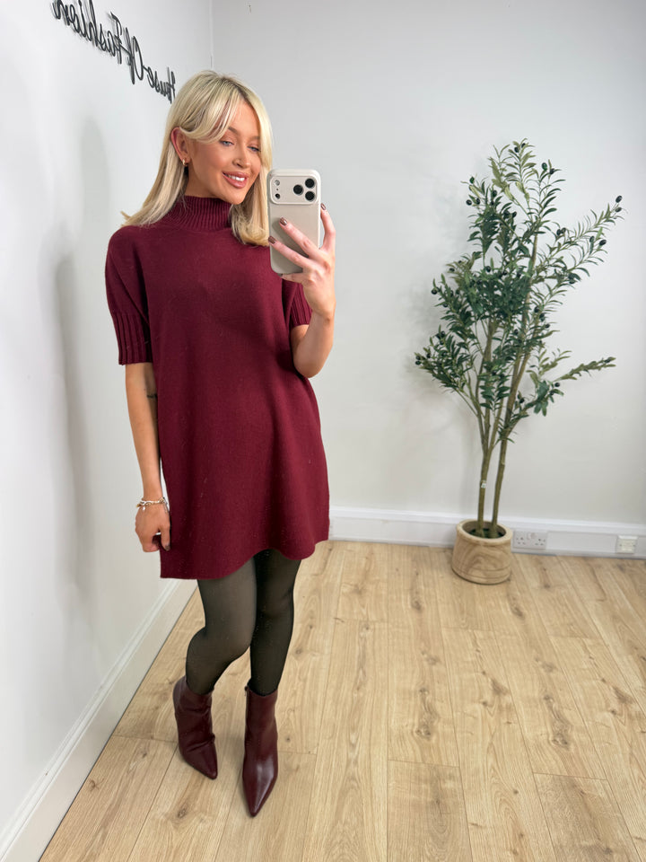Thea Longline Knit - Wine