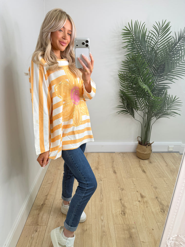 Summer Flower Knit - Peach