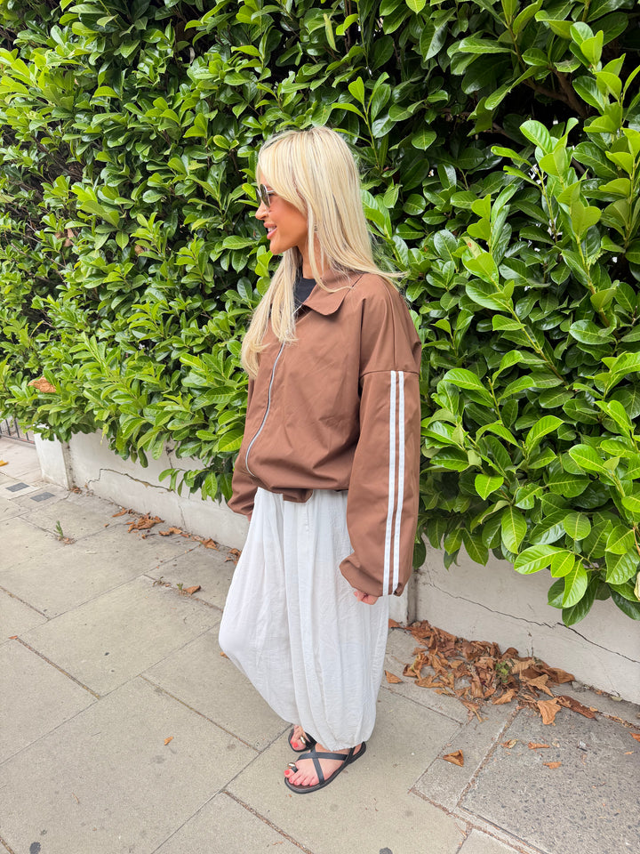 Carlos Stripe Jacket - Chocolate