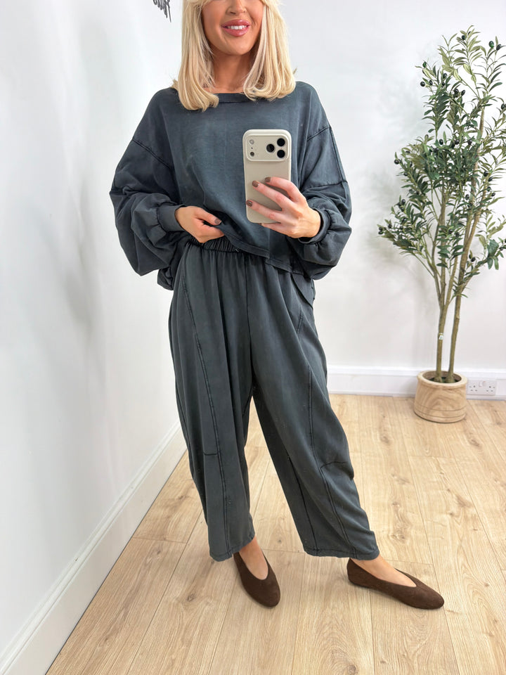 Hazel Sweat Pants - Charcoal