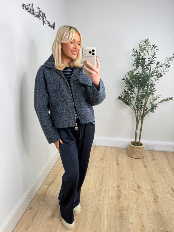 Lily Shacket - Navy