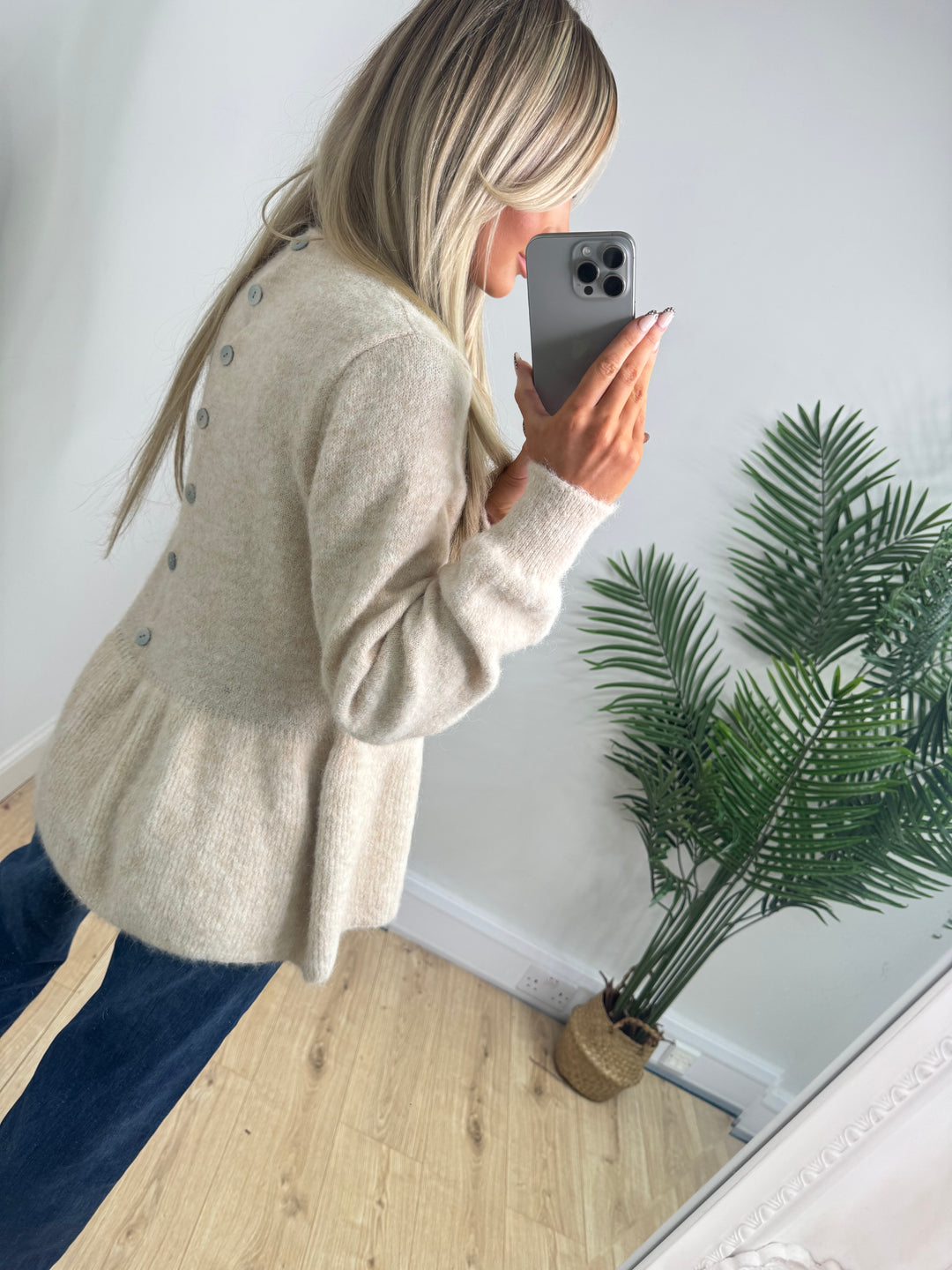 Bianca Peplum Knit - Cream