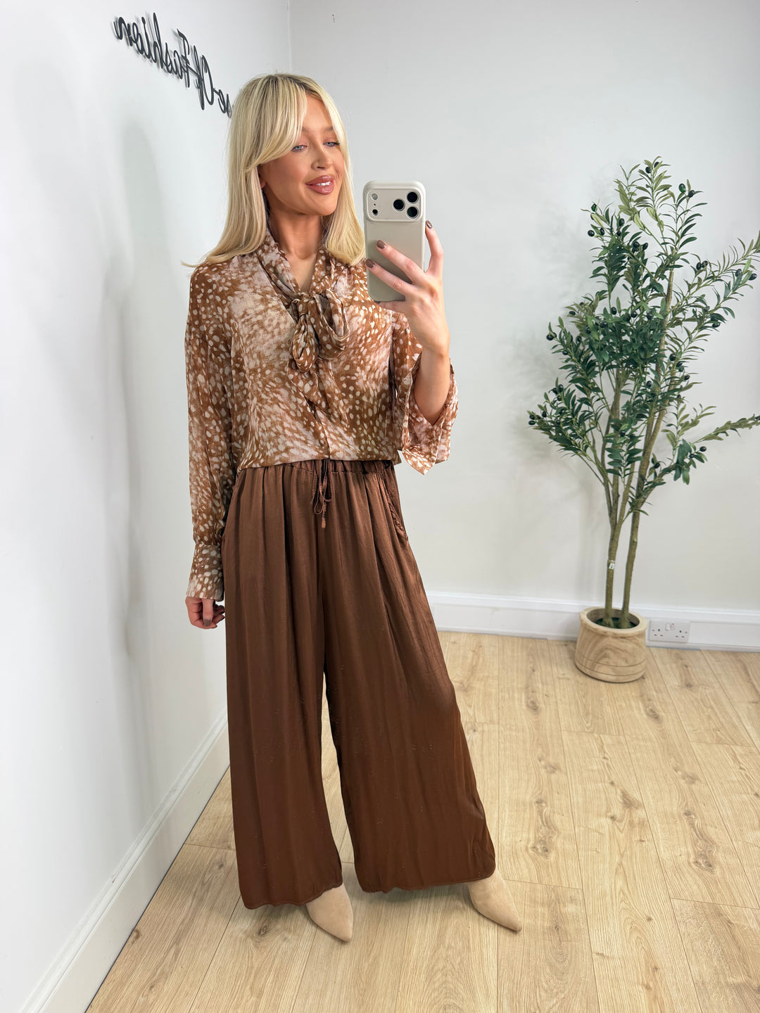 Shimmer Trousers - Bronze
