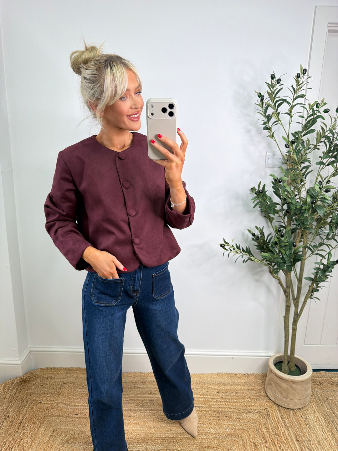 Carmella Jacket - Wine