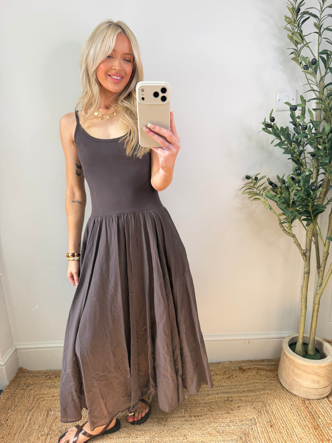 Anaya Dress - Chocolate