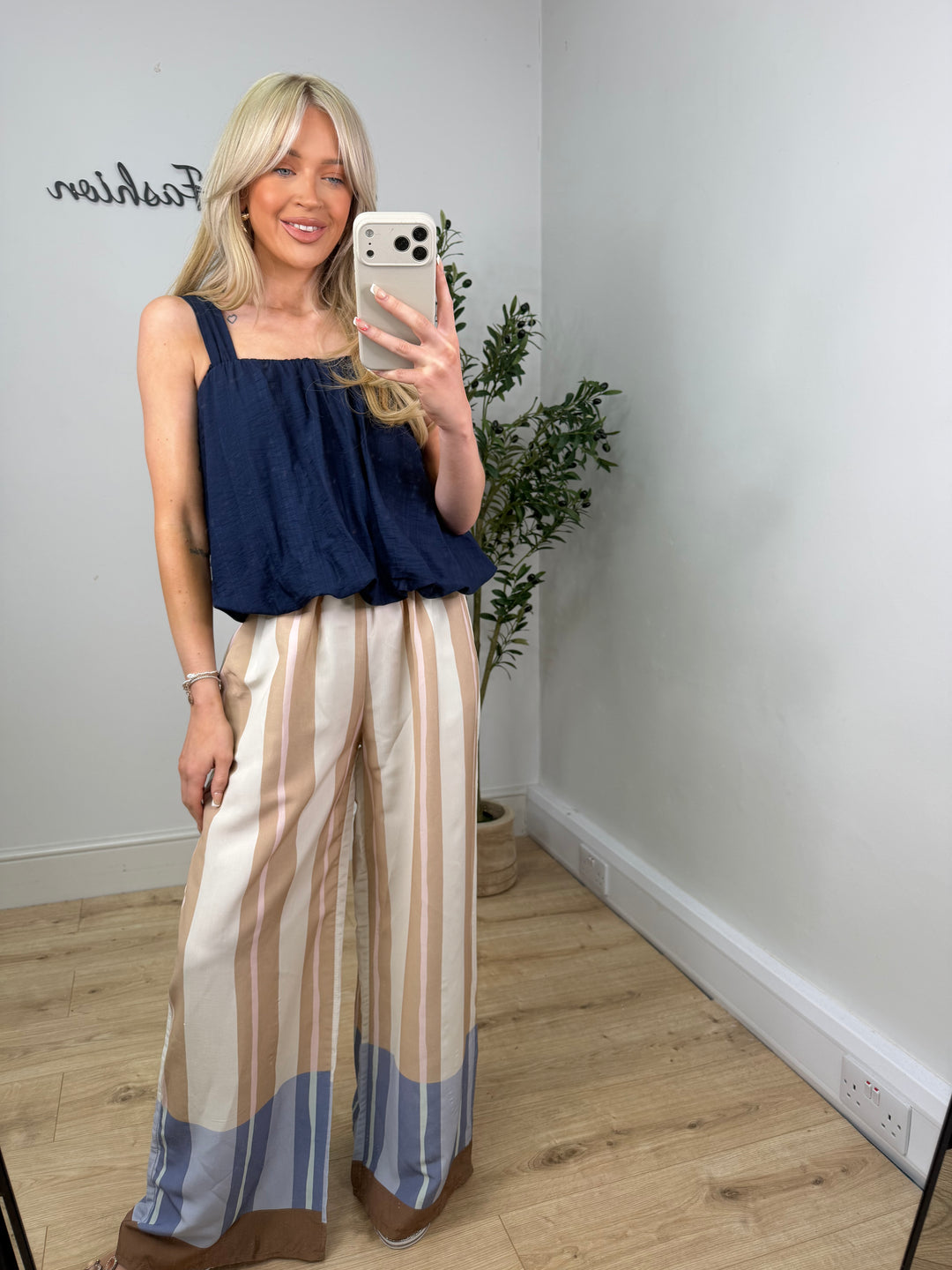 Esther Stripe Block Trousers
