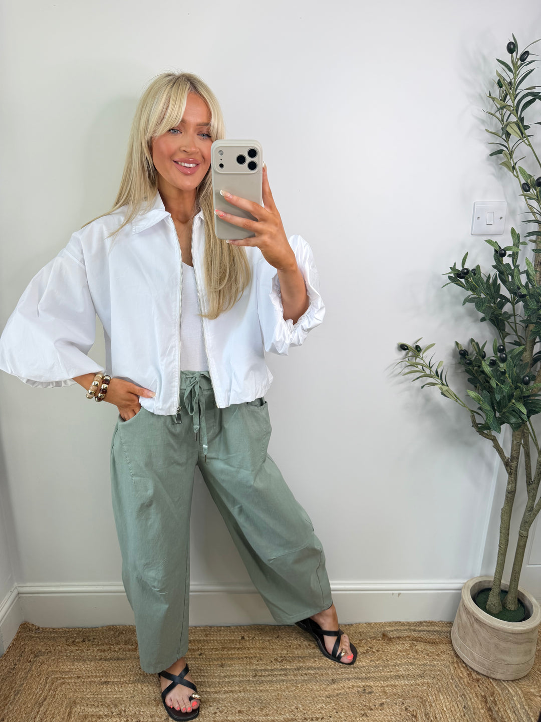 Paloma Bomber - White